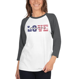 Love America - 3/4 sleeve raglan shirt